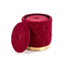 Set di 2 pouf contenitore in tessuto Polymorph Bordeaux (3)