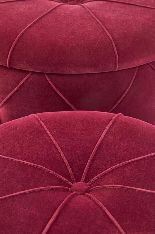 Set di 2 pouf contenitore in tessuto Polymorph Bordeaux (4)