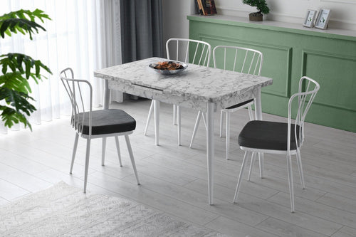 Set di 2 sedie da pranzo in velluto Yildiz 229 Grigio (1)