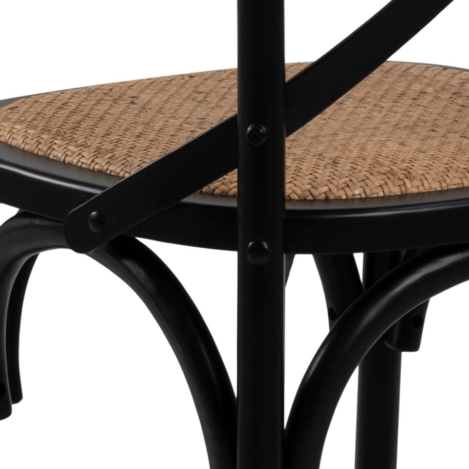 Set di 2 sgabelli da bar in legno Eileen Nero (4)