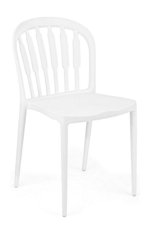 Set di 4 sedie da pranzo in plastica Paxton Bianco (1)