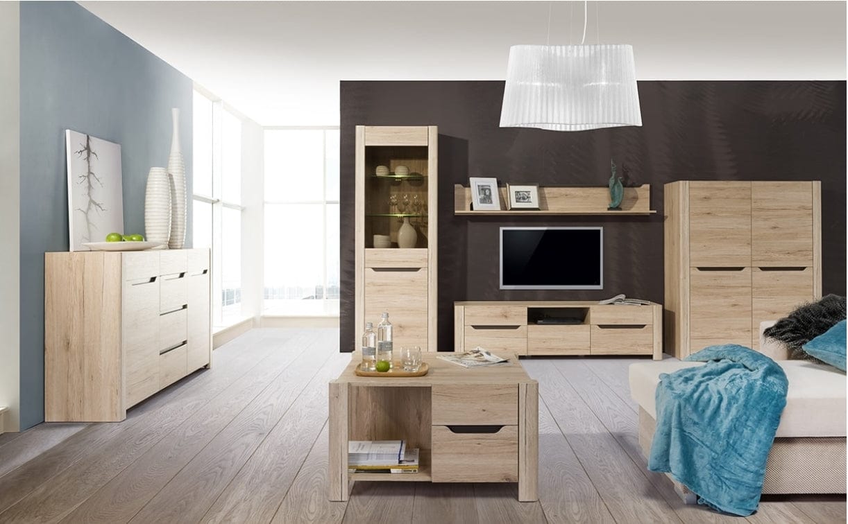 Set di 6 pezzi di mobili da soggiorno Desjo Oak San Remo