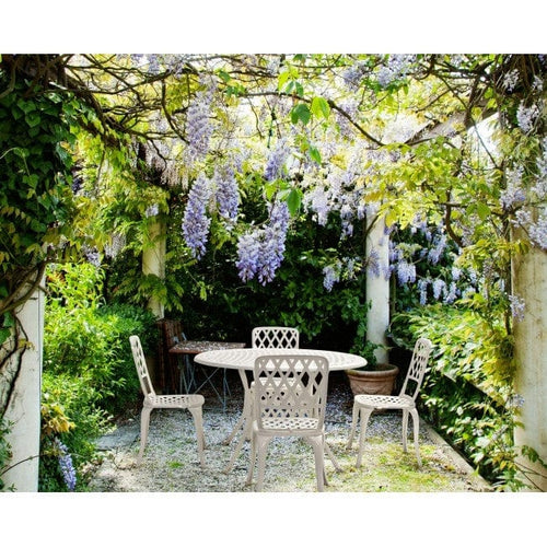 Set di mobili da giardino Faenza Bianco, 5 pezzi