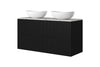 Set mobili da bagno 120 cm Nicole Nero, 8 pezzi (1)