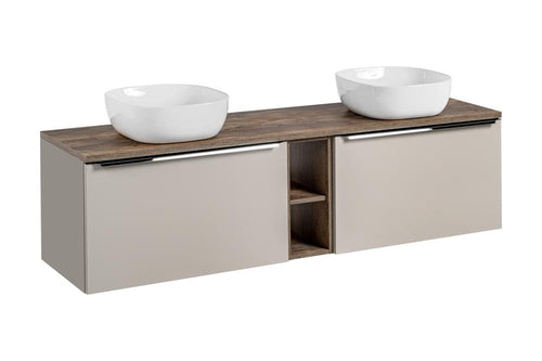 Set mobili da bagno 180 cm Santa Fe Cappuccino, 12 pezzi (1)