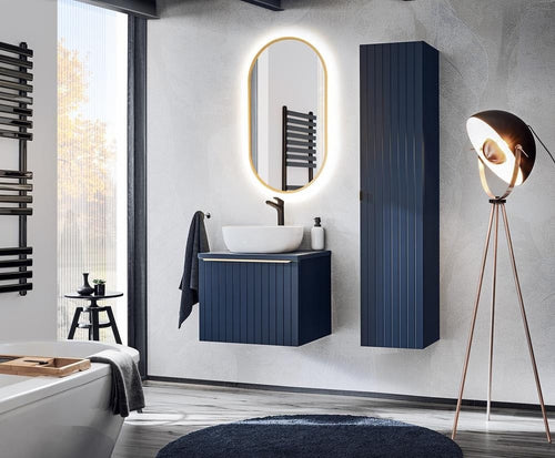 Set mobili da bagno 60 cm Santa Fe Blu, 5 pezzi