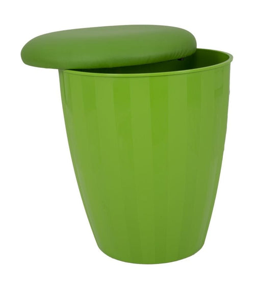 Sgabello Contenitore Easy Verde cm Ø 38x45 (Misura Interna cm Ø 36x41) (1)