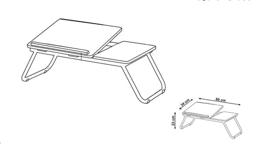 Halmar Tavolinio per laptop Ben-19 Noce