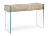 Tavolino consolle con 2 cassetti Kenya Naturale