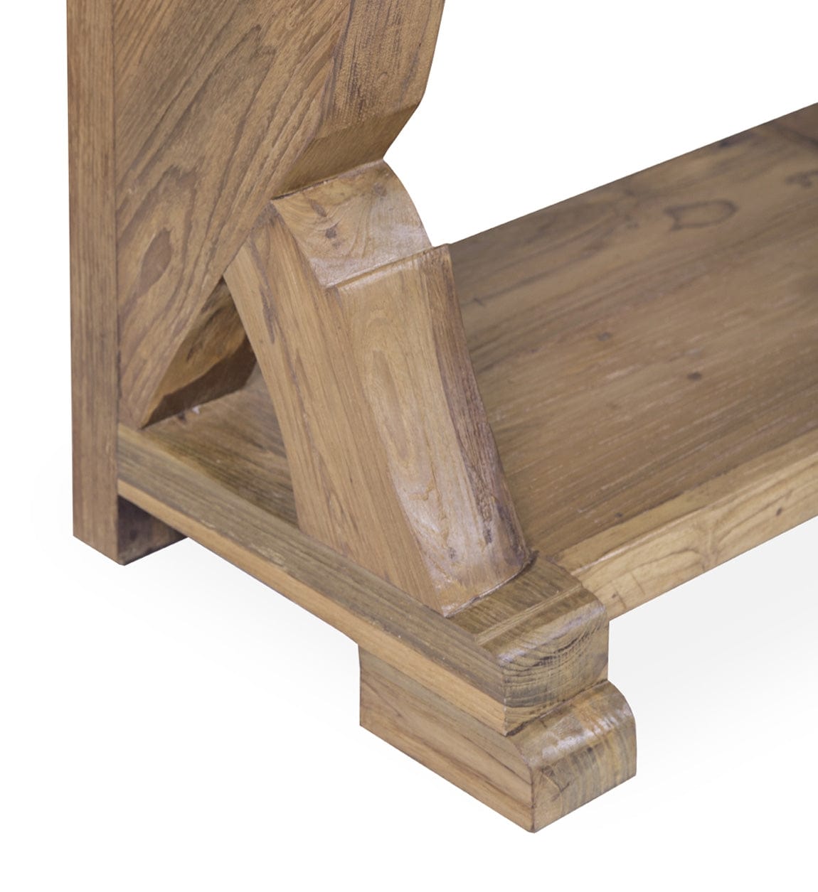 Tavolino consolle con 3 cassetti Teak Anne Grande Naturale (4)