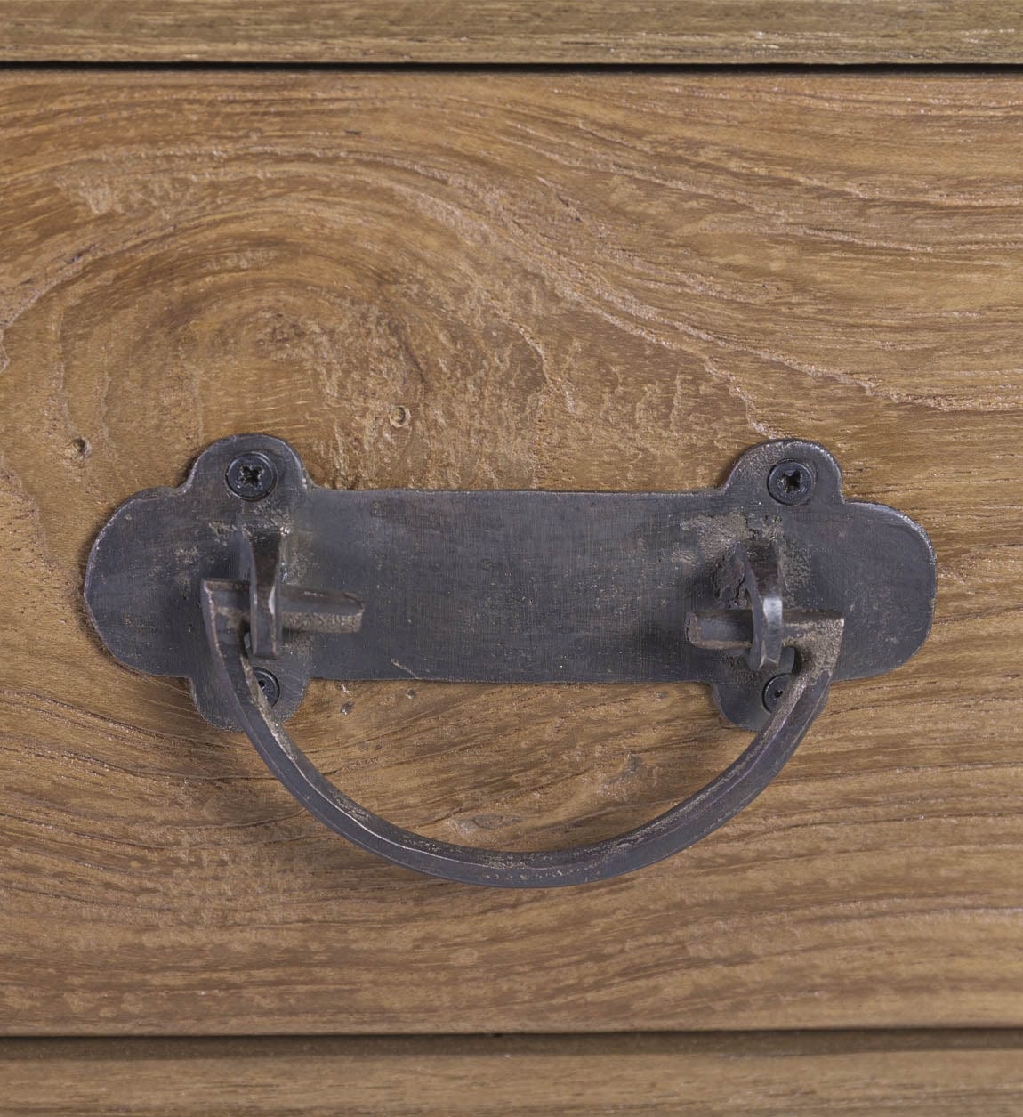 Tavolino consolle con 3 cassetti Teak Anne Grande Naturale (6)