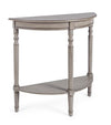 Tavolino consolle Margaret Round Grigio