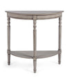 Tavolino consolle Margaret Round Grigio (2)