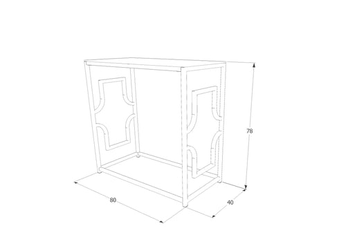 Tavolino consolle Venturo C Trasparente (1)