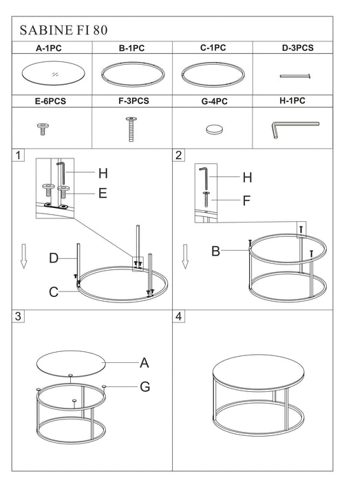 Tavolino da caffè Sabra Bianco (1)