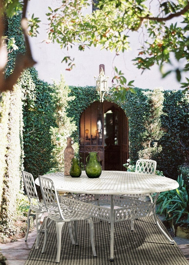 Bizzotto Tavolo da giardino Ivrea Ovale Bianco
