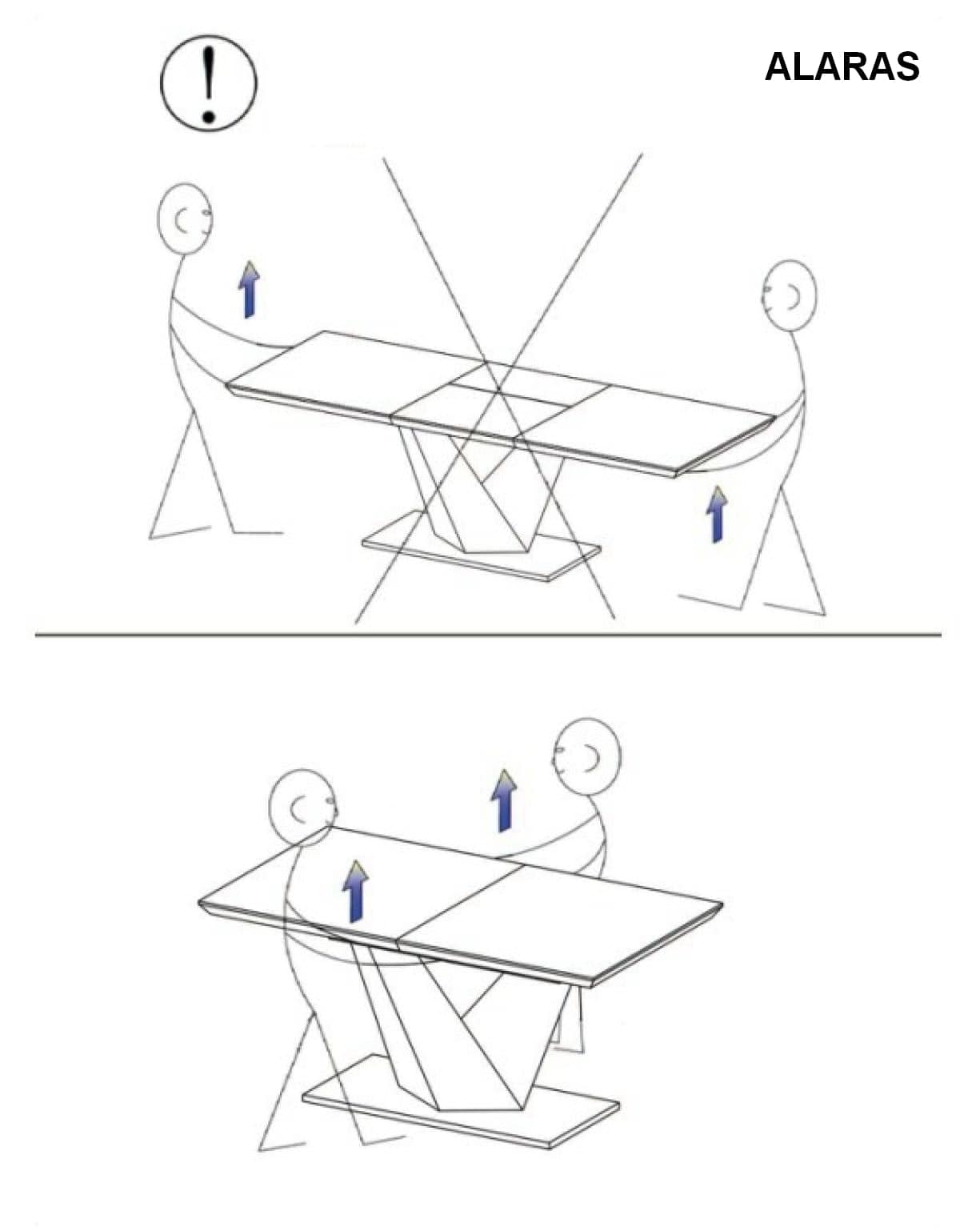 Signal Tavolo da pranzo estensibile Alric II Nero